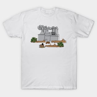 Children's Drawing Environment Climate Industry T-Shirt